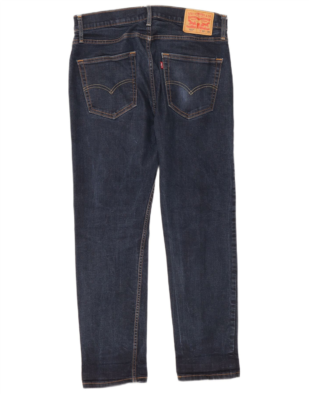 Levi's Masculino 502 Tapered Jeans W33 L30 Azul Marinho Algodão