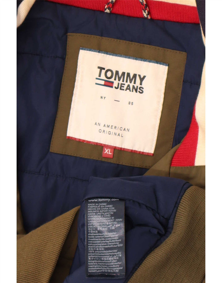 Jaqueta bomber masculina Tommy Hilfiger Reino Unido 42 XL cáqui poliamida