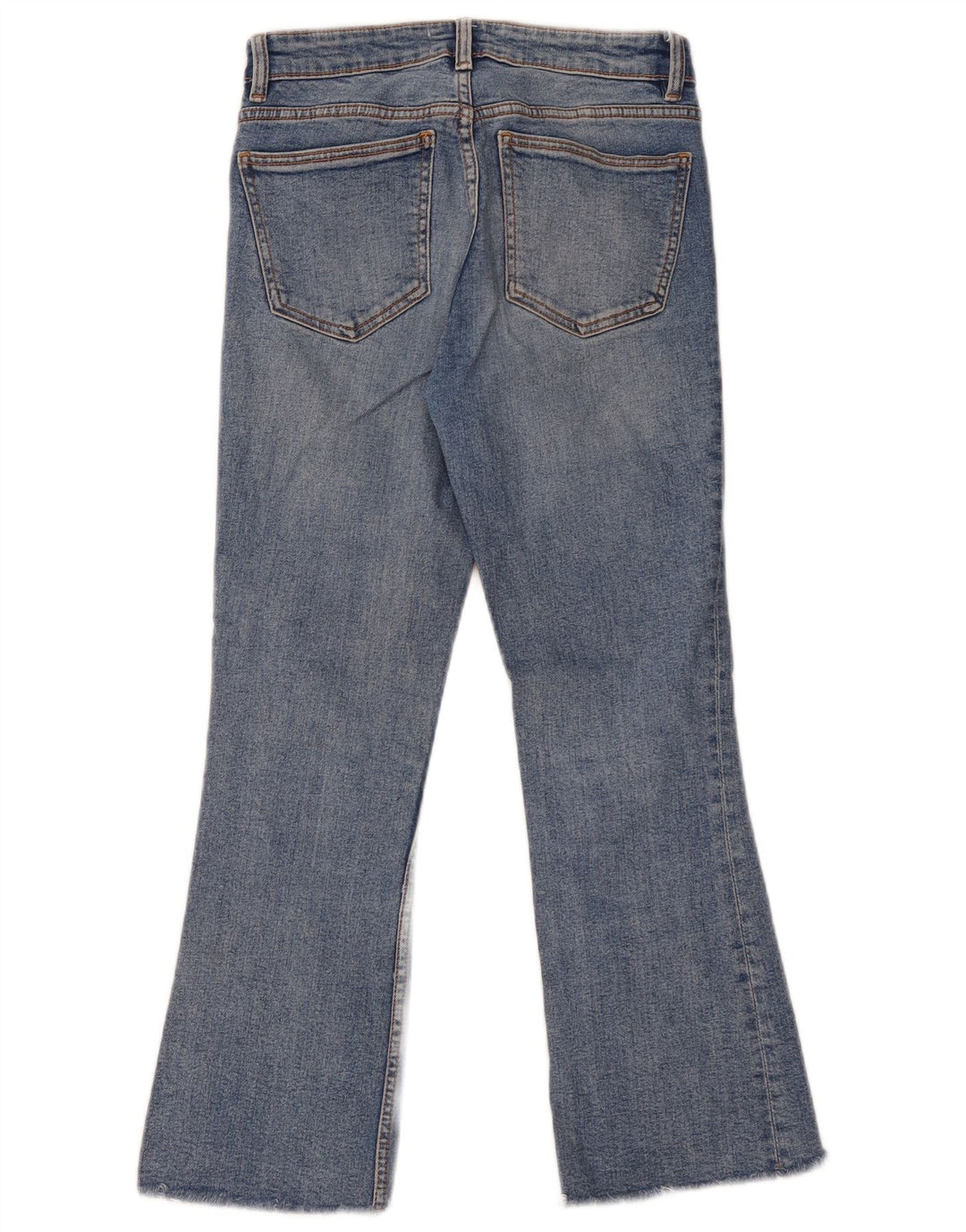Zara Jeans feminino queimado EU 38 pequeno W28 L25 algodão azul