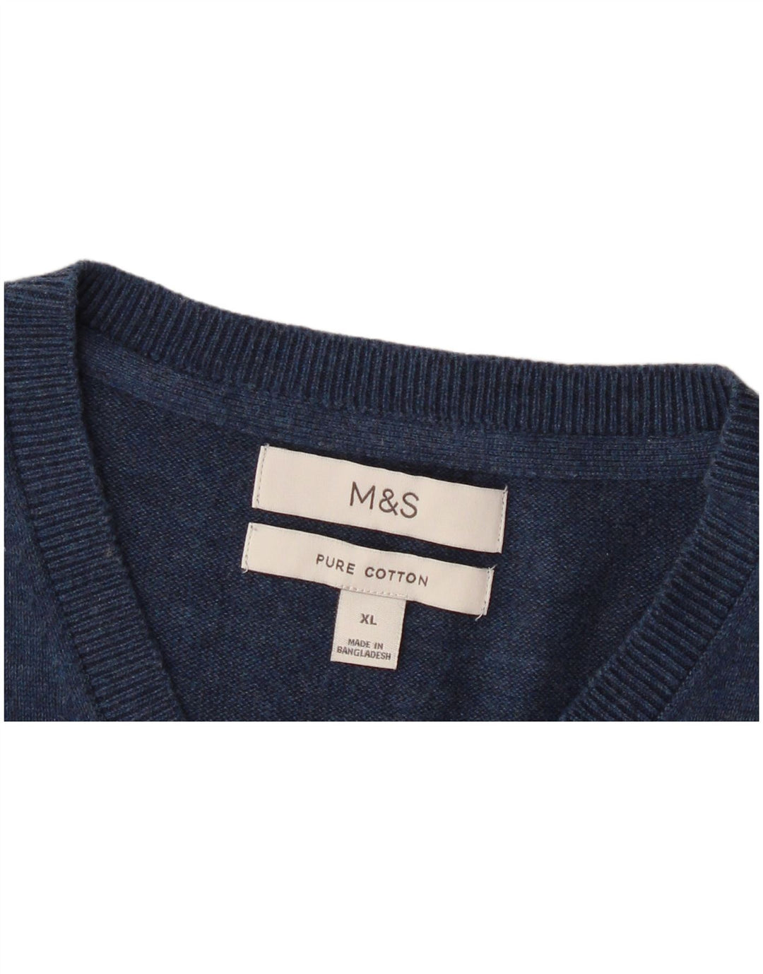 Regata masculina Marks & Spencer com colete XL de algodão azul marinho