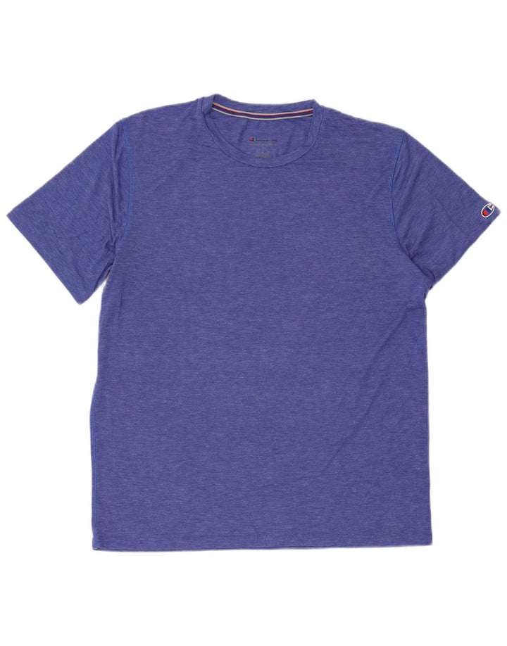 Camiseta masculina Champion grande poliéster manchado azul