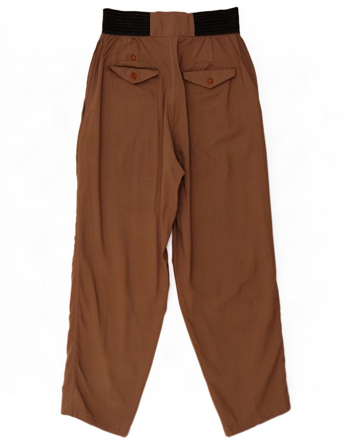 Calça harém feminina Colombus grande W32 L31 marrom colorblock