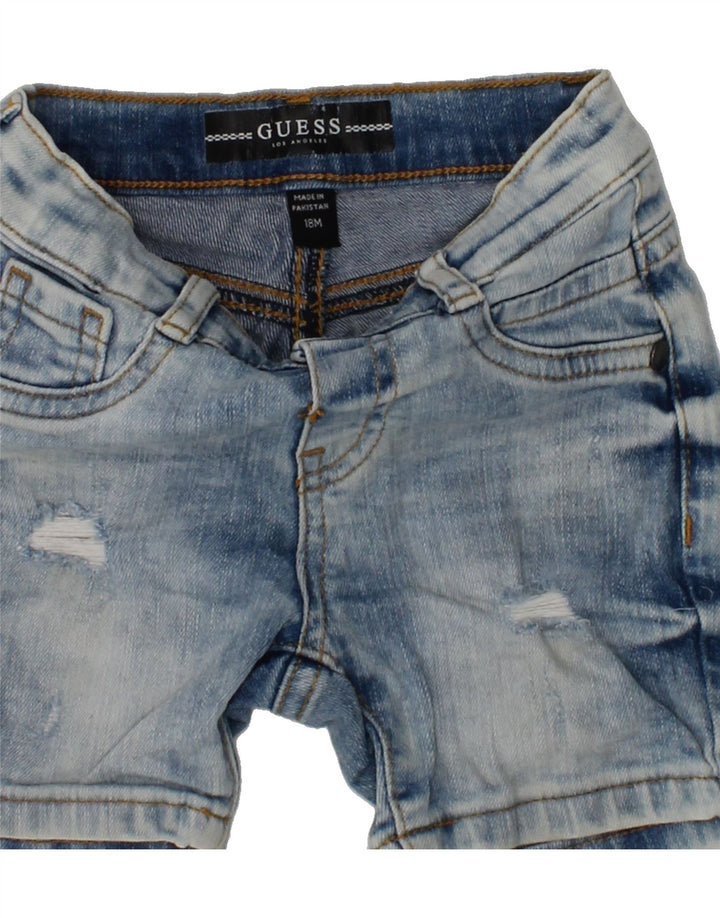 GUESS Baby Girls Denim Shorts 12-18 Months W18  Blue Cotton | Vintage Guess | Thrift | Second-Hand Guess | Used Clothing | Messina Hembry 