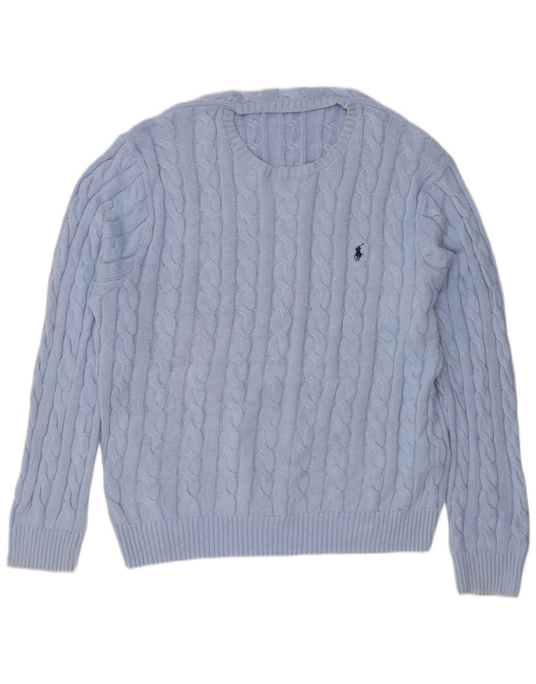 Suéter masculino Polo Ralph Lauren com gola redonda 2XL algodão azul