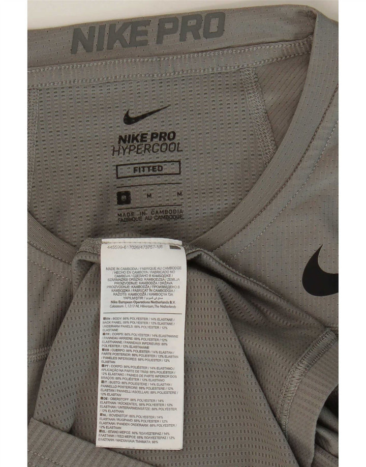 Camiseta Nike Masculina Fitted Top Cinza Médio Poliéster