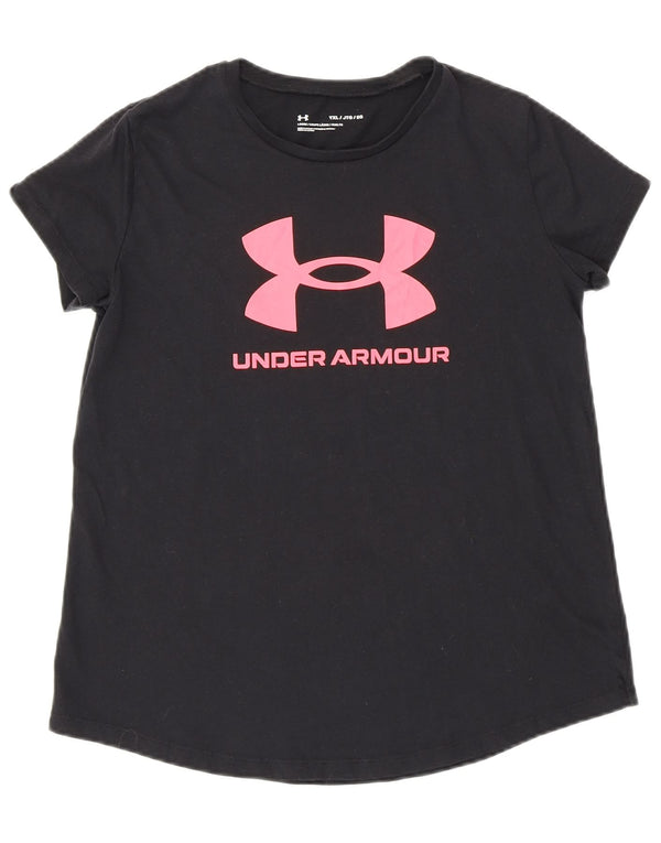 Camiseta Under Armour Girls Loose Fit Graphic 13-14 Anos XL Preto