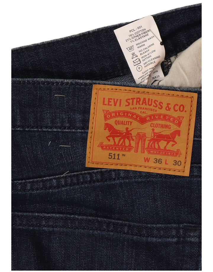 Calça Jeans Levis 511 Slim Masculina W36 L30 Azul Algodão