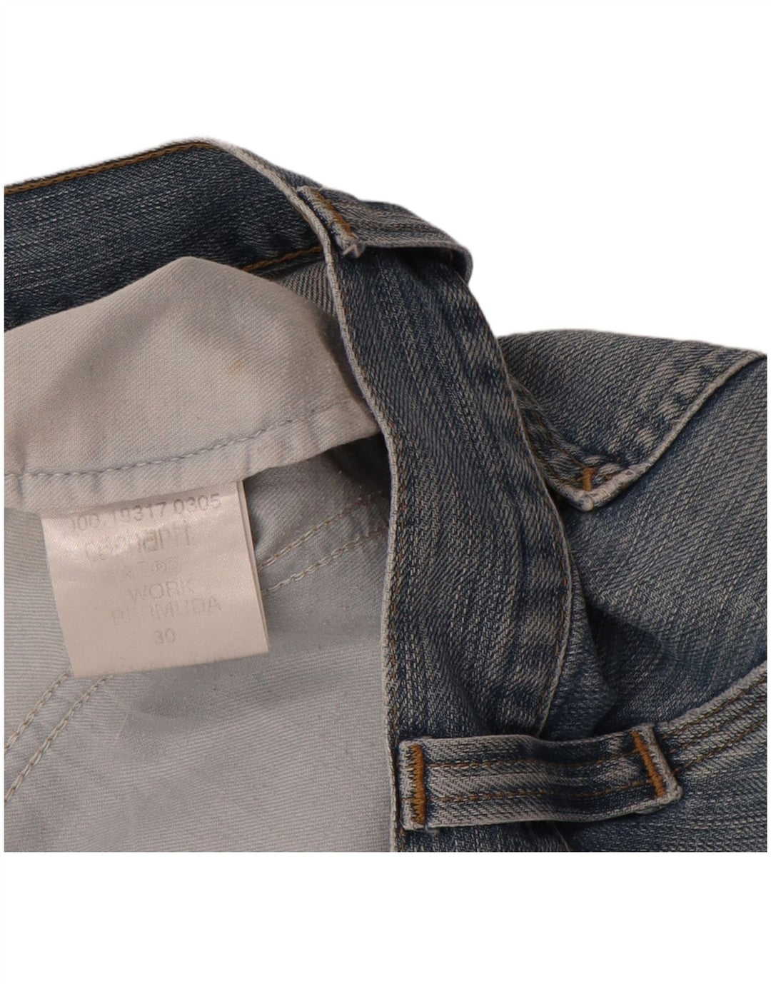 Bermuda jeans masculina CARHARTT W30 algodão azul médio