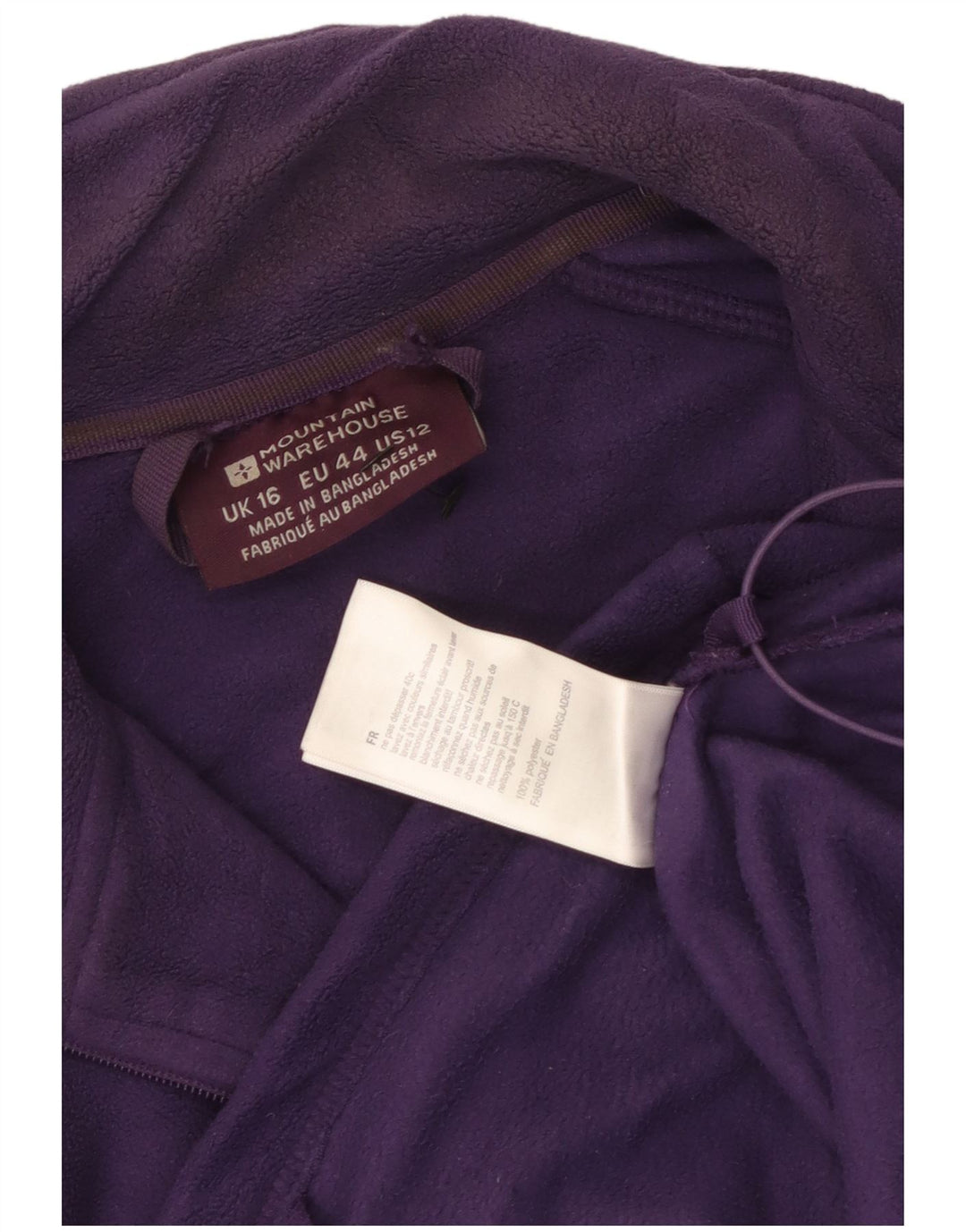 Grande poliéster roxo Reino Unido do revestimento do velo das mulheres do armazém da montanha