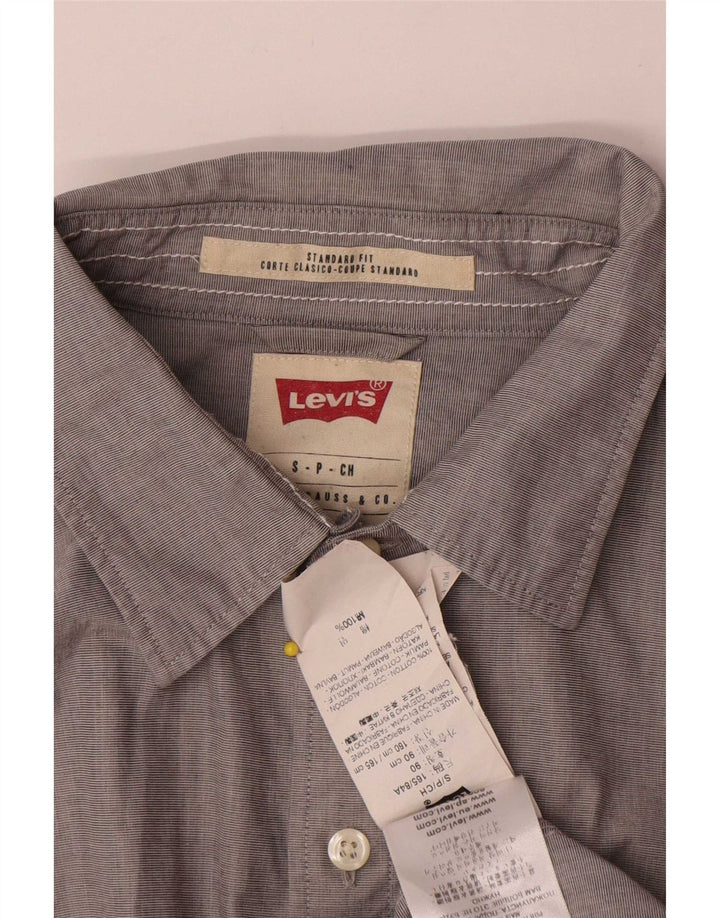 Camisa masculina Levi's Standard Fit pequena cinza algodão