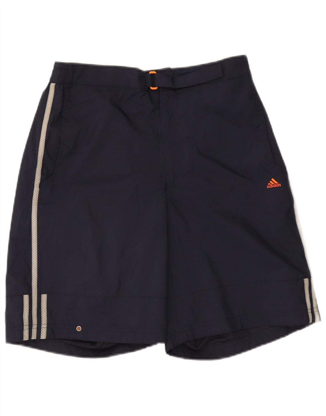 Shorts esportivos masculinos Adidas pequenos poliéster azul marinho