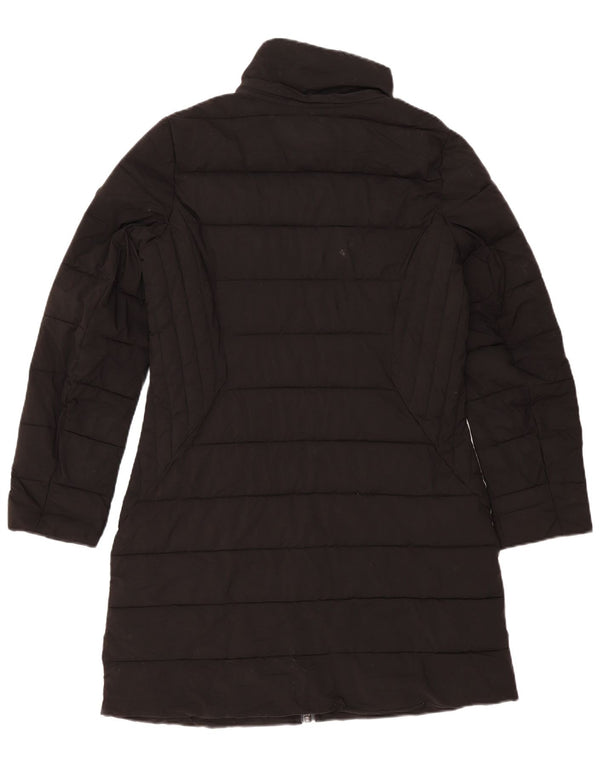 Casaco acolchoado feminino Nautica UK 14 grande poliéster preto