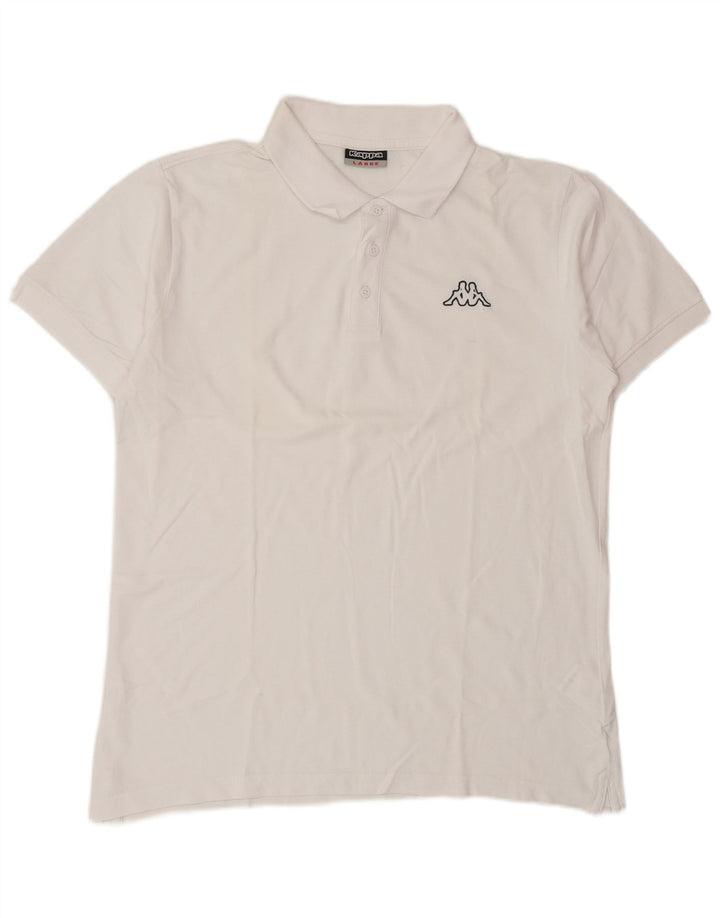 Camisa polo masculina Kappa grande algodão branco