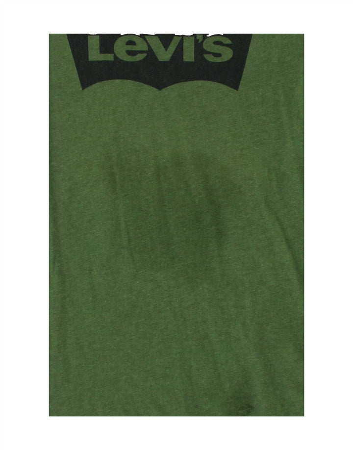 LEVI'S Mens Graphic T-Shirt Top Medium Green Cotton Vintage Levi's and Second-Hand Levi's from Messina Hembry 