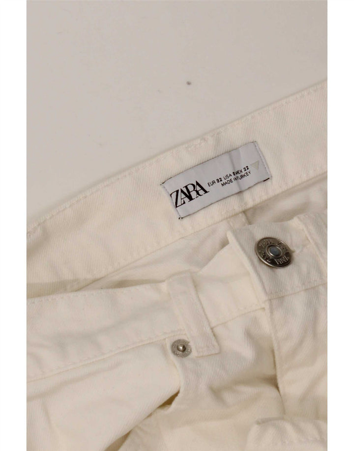 Calça jeans reta feminina Zara EU 32 2XS W22 L31 branco