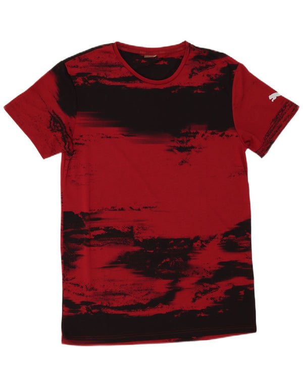 Puma Camiseta Masculina Top Médio Borgonha Colorblock
