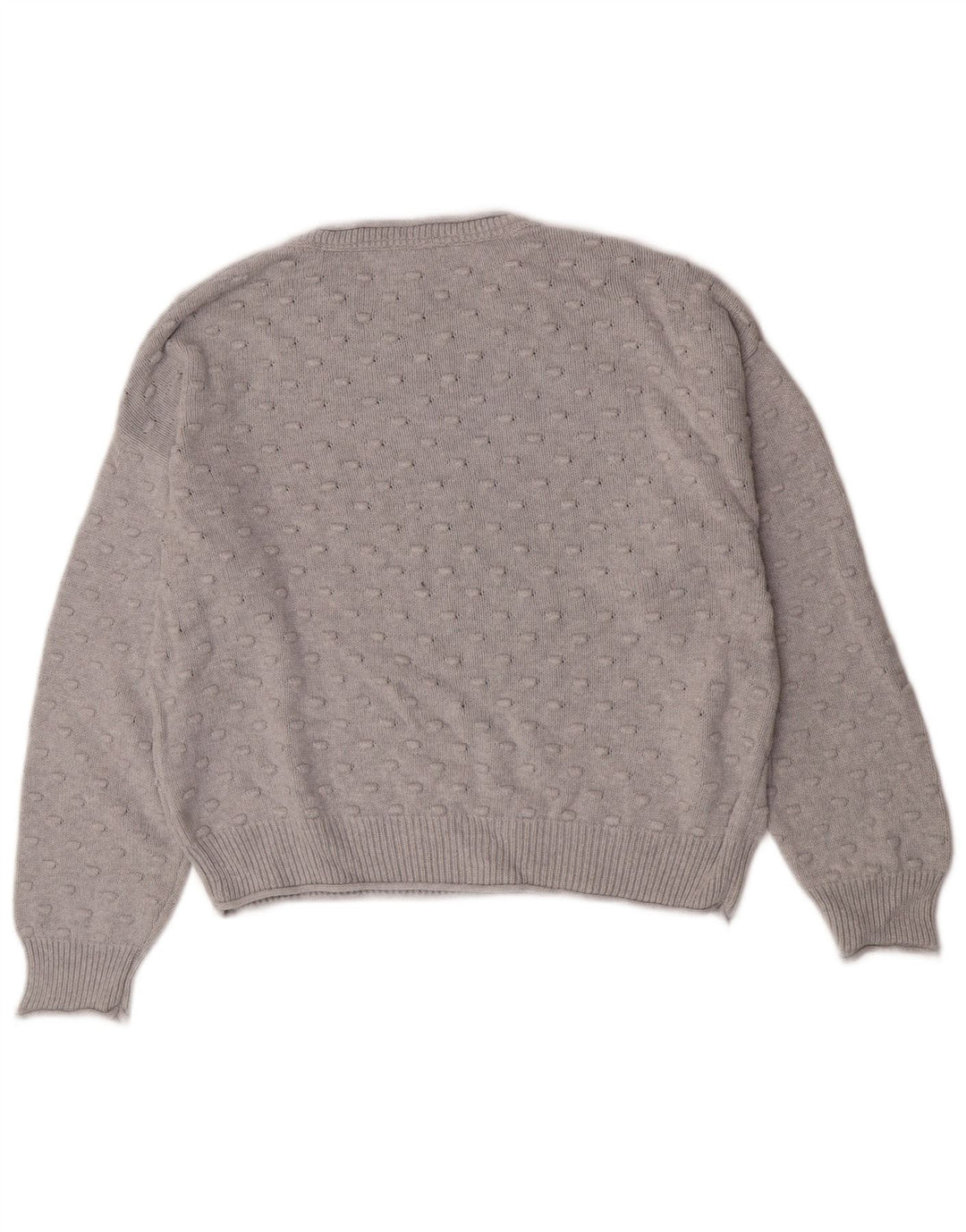 Suéter feminino com gola canoa White Stuff UK 16 algodão cinza grande