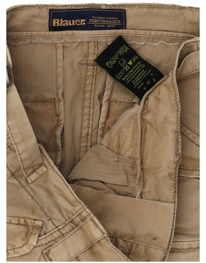 Calça cargo reta masculina BLAUER W31 L28 algodão bege