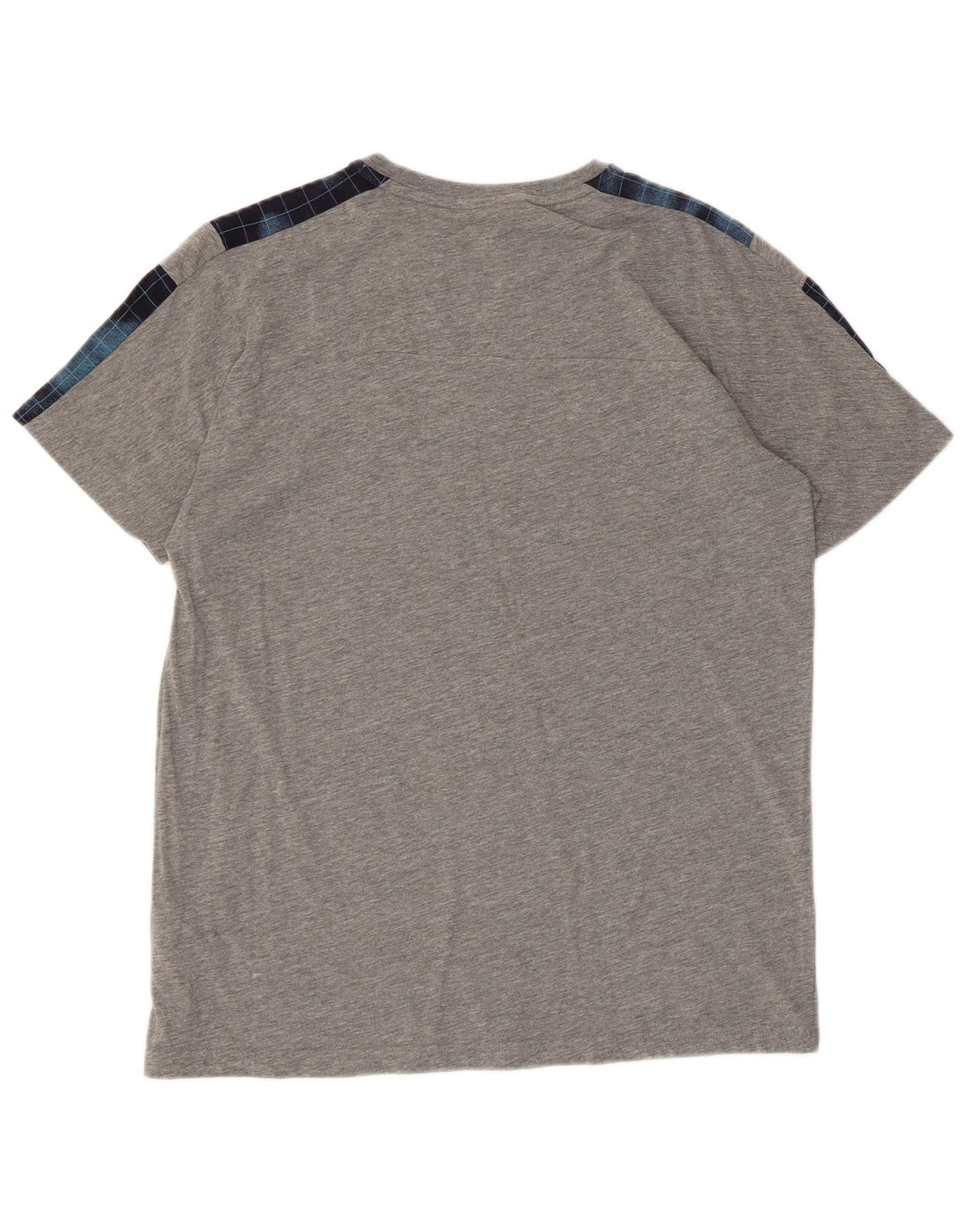 Camiseta masculina Puma Top cinza médio algodão colorblock