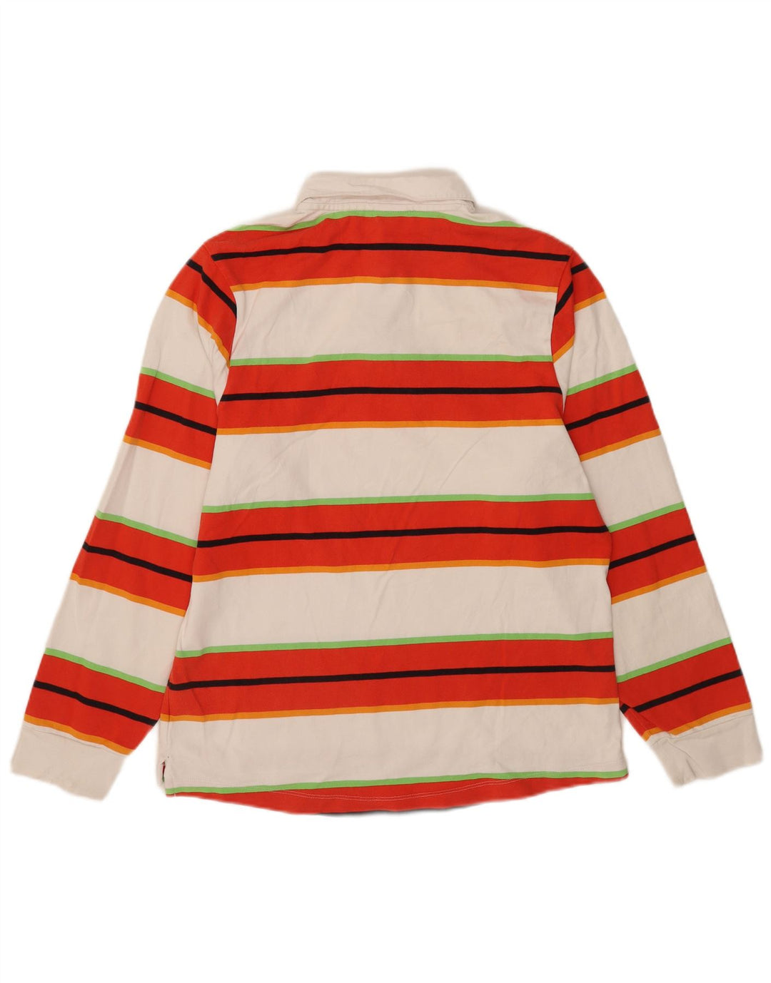 Camisa polo masculina de rugby de manga comprida Nike média de algodão listrado multicolorido