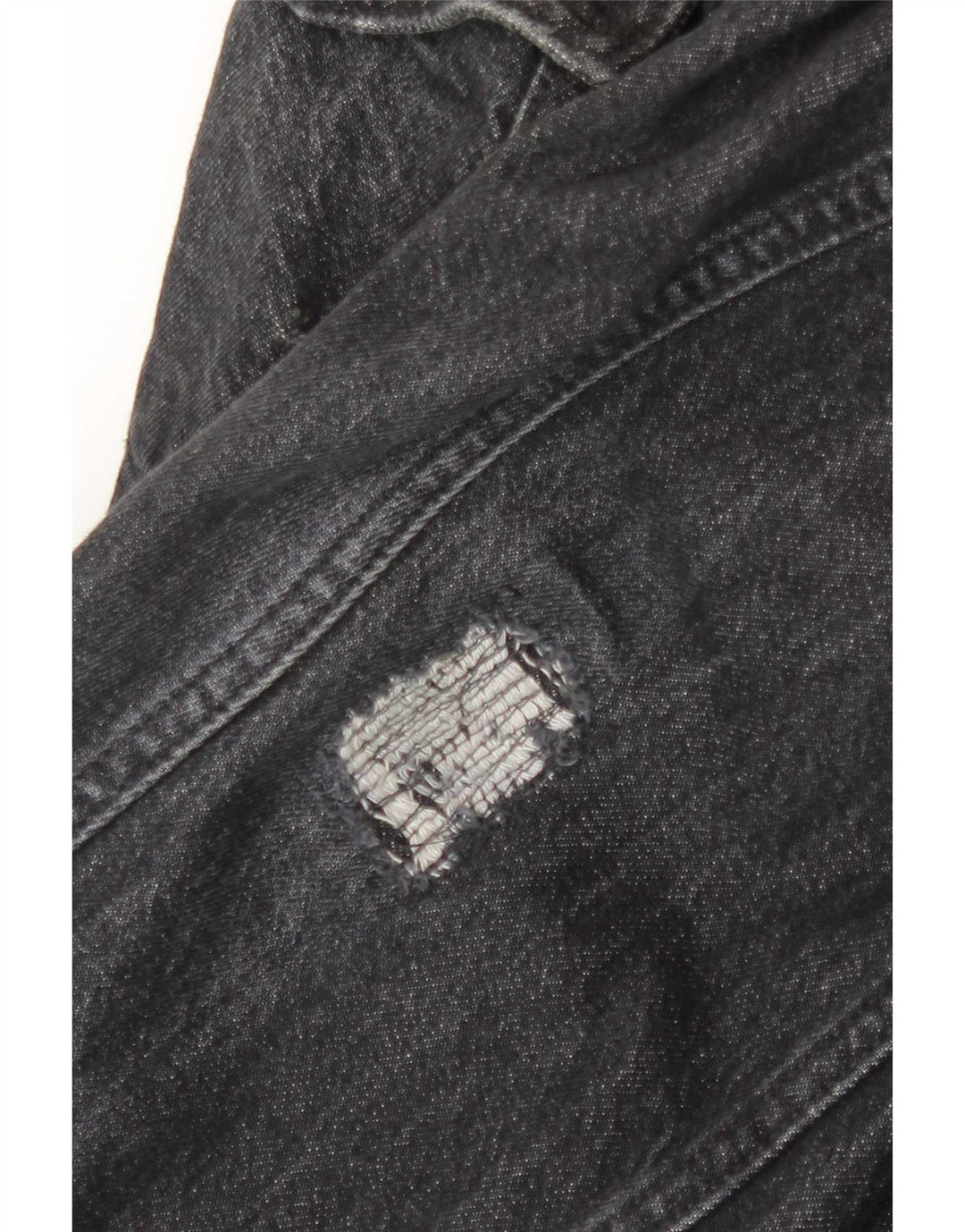 Jaqueta jeans gráfica masculina Scotch & Soda Reino Unido 44 2XL algodão cinza