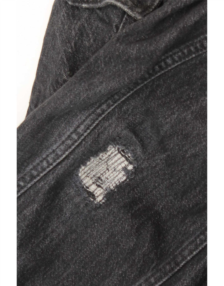 Jaqueta jeans gráfica masculina Scotch & Soda Reino Unido 44 2XL algodão cinza