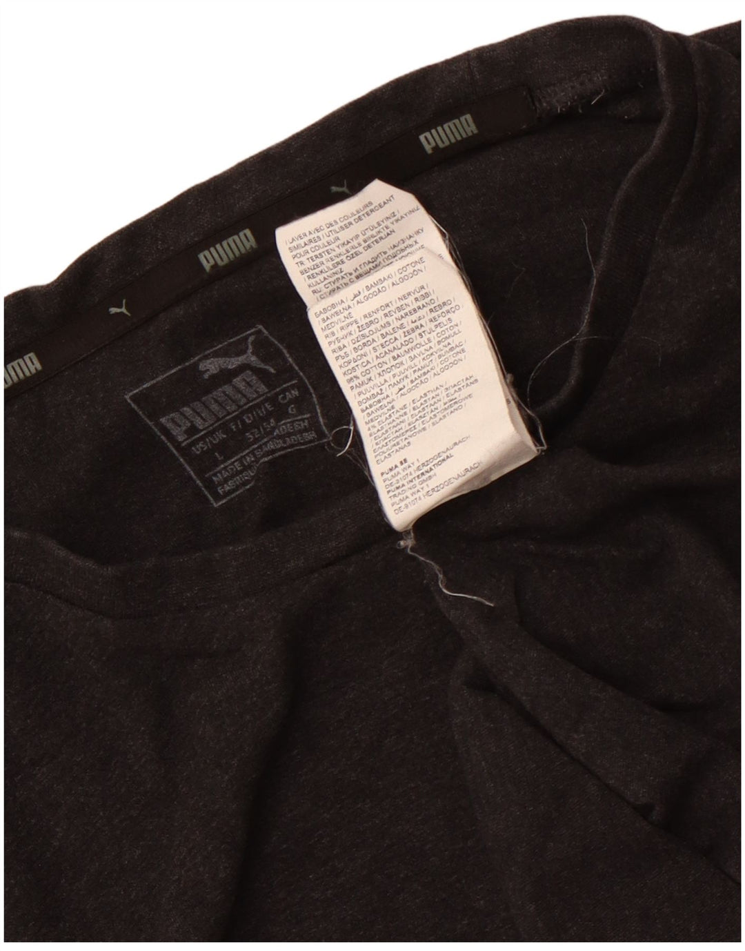 Camiseta masculina Puma Graphic Top grande algodão cinza