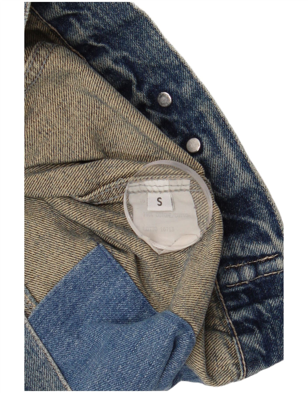 Jaqueta jeans masculina vintage UK 36 algodão azul pequeno