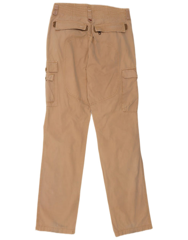 Calça cargo masculina reta Jaggy W34 L34 algodão bege
