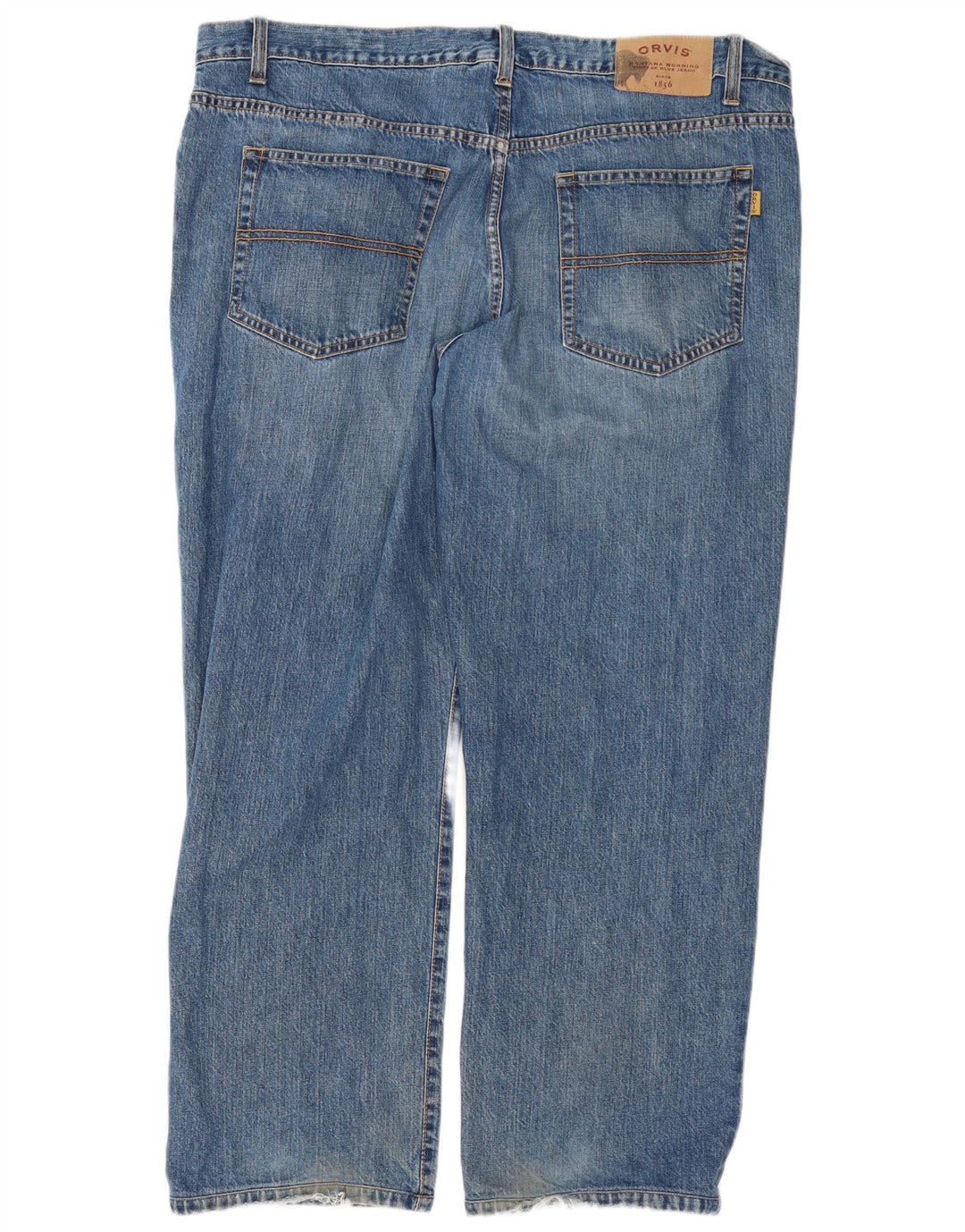 Calça jeans reta masculina Orvis W44 L30 algodão azul