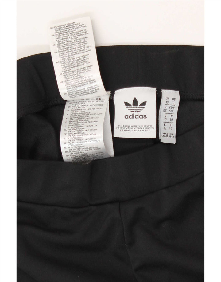 Leggings Adidas Femininas UK 10 Pequenas Poliéster Preto