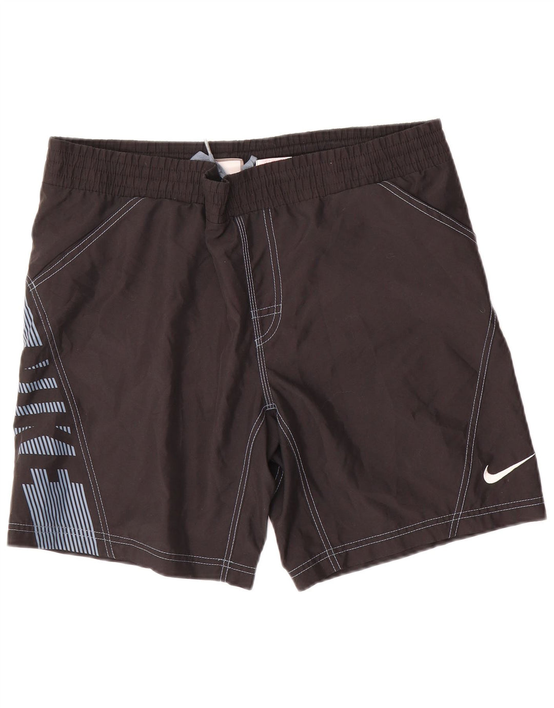 Shorts esportivos gráficos masculinos NIKE poliéster preto médio