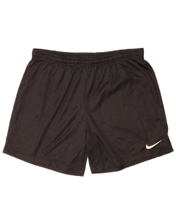 Shorts esportivos masculinos Nike grande poliéster listrado preto