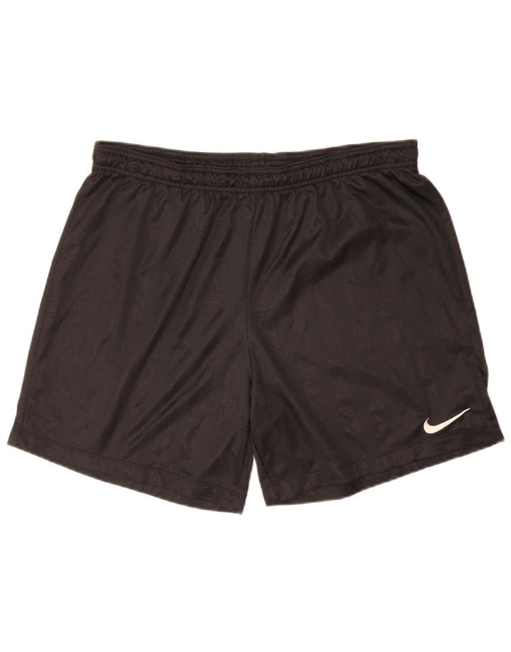 Shorts esportivos masculinos Nike grande poliéster listrado preto