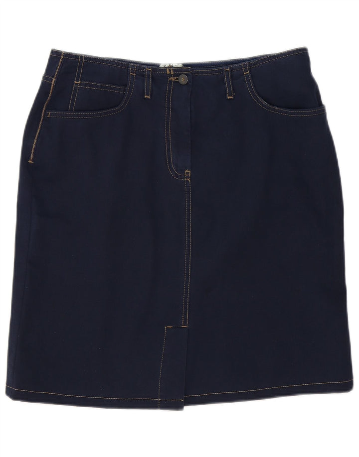 Murphy & Nye Mini saia jeans feminina W30 algodão azul marinho médio