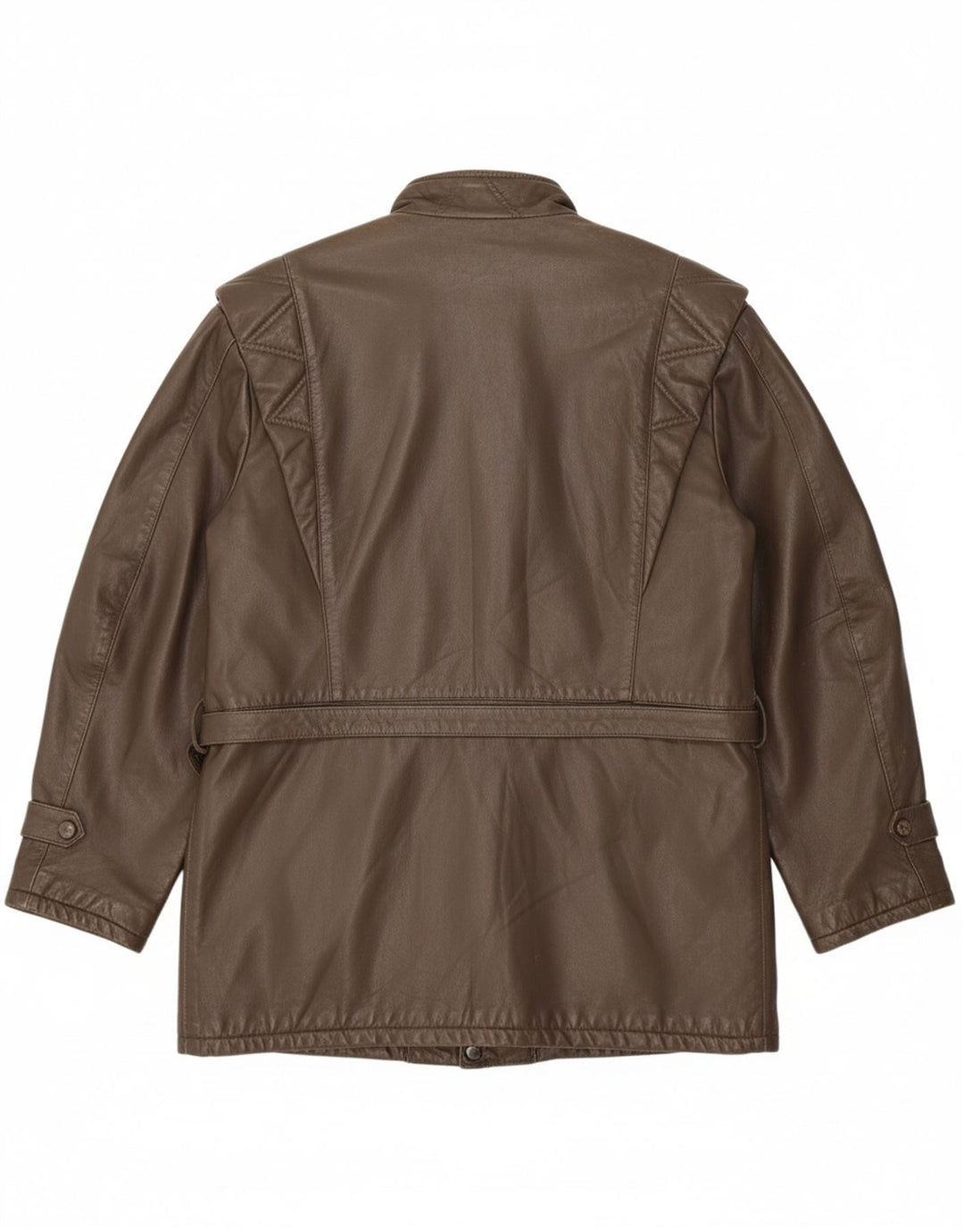 Jaqueta de couro feminina VINTAGE IT 48 XL couro marrom