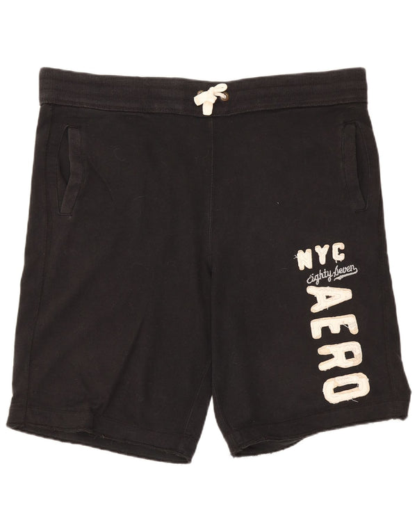 Shorts esportivos gráficos masculinos Aeropostale XL algodão preto