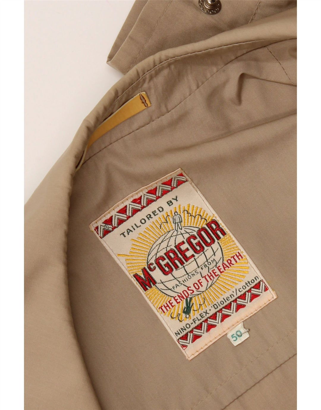 Jaqueta bomber masculina MacGregor IT 50 grande algodão bege