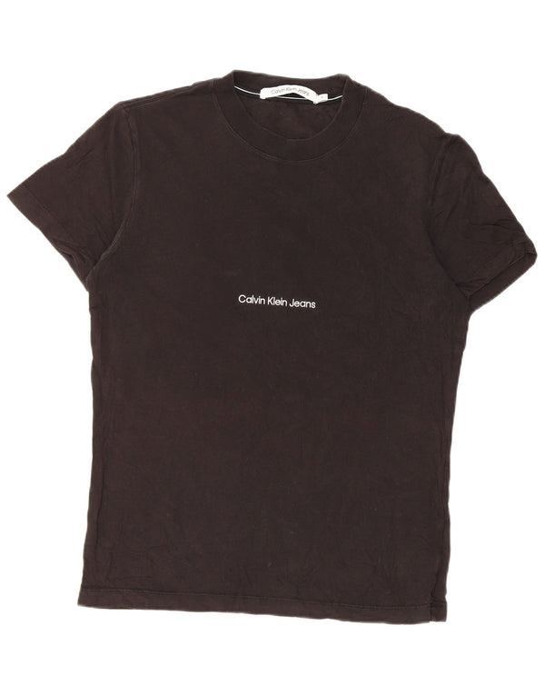 Camiseta masculina Calvin Klein Jeans Top médio algodão preto