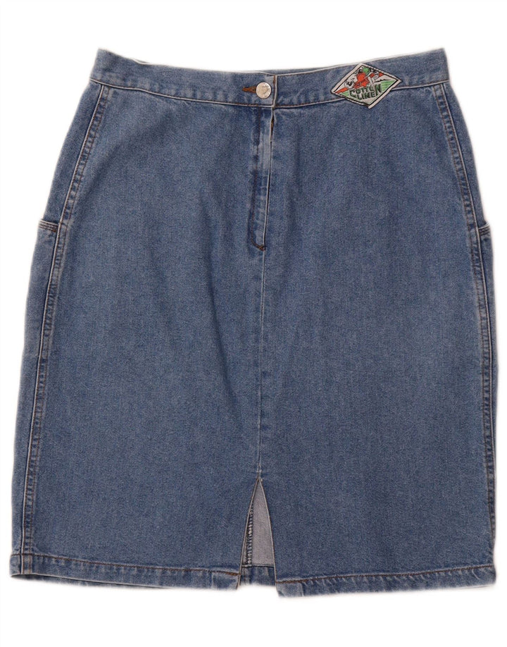 Saia jeans feminina VINTAGE W30 azul médio