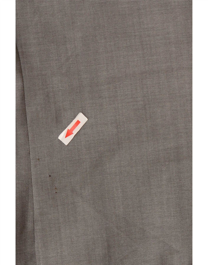 Jaqueta blazer masculina Hugo Boss com 2 botões UE 46 pequena lã cinza