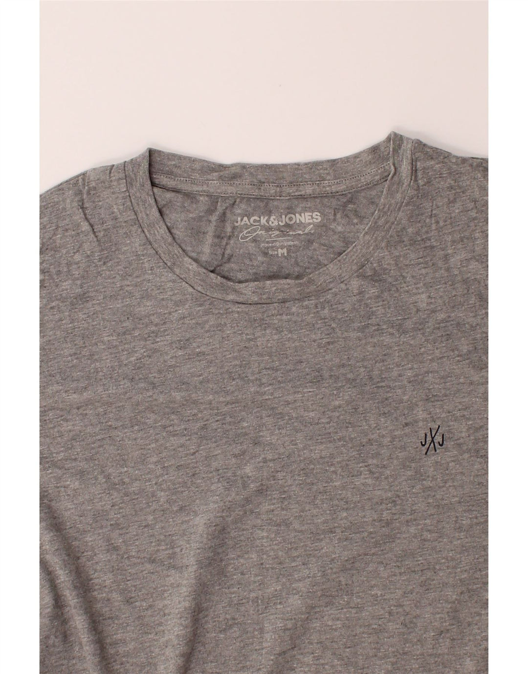 JACK & JONES Mens Originals T-Shirt Top Medium Grey Cotton Vintage Jack & Jones and Second-Hand Jack & Jones from Messina Hembry 