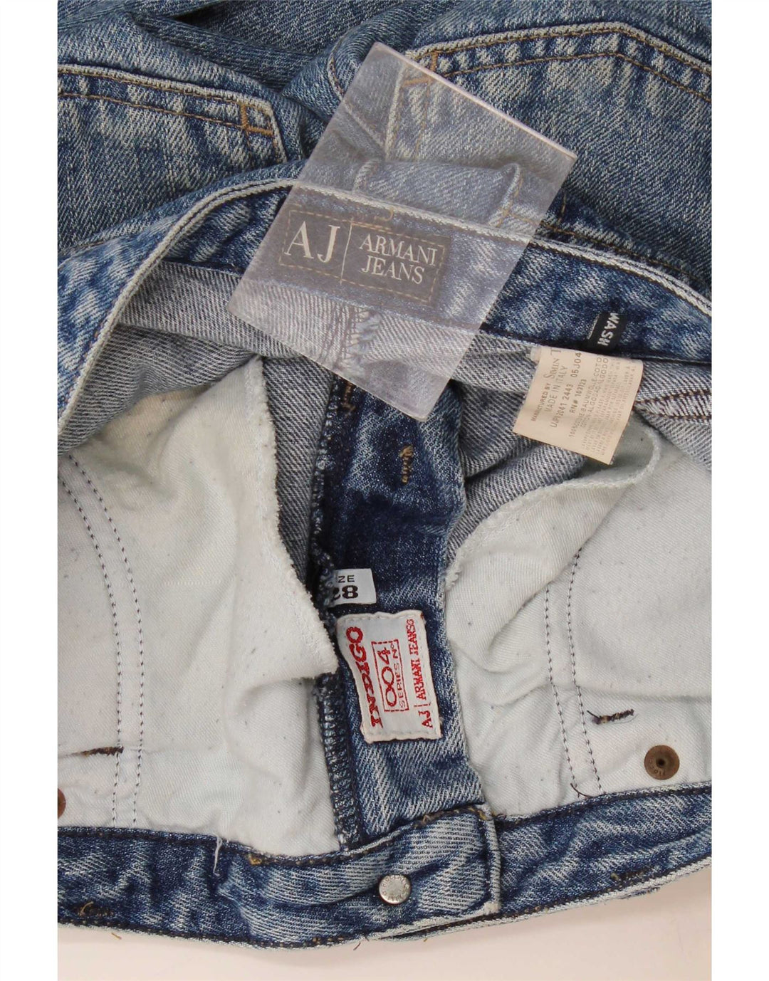 Jeans retos femininos Armani W28 L28 algodão azul