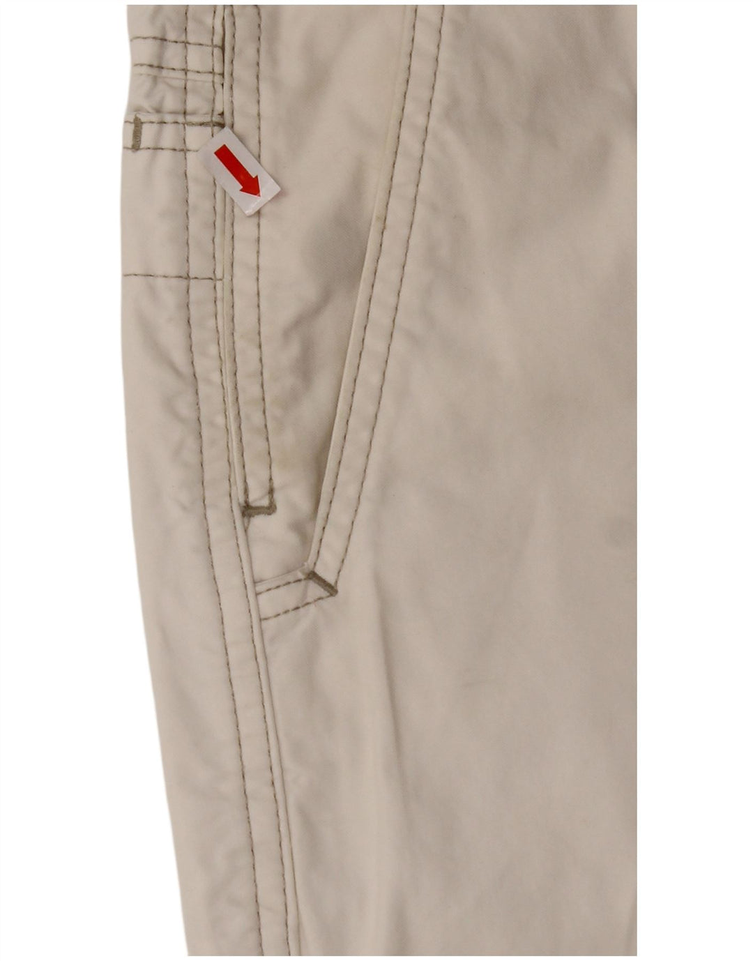 Calça casual reta masculina MURPHY & NYE W33 L32 algodão branco