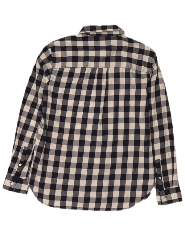 Camisa feminina de flanela Jack Wills Boyfriend Fit Reino Unido 10 algodão preto pequeno