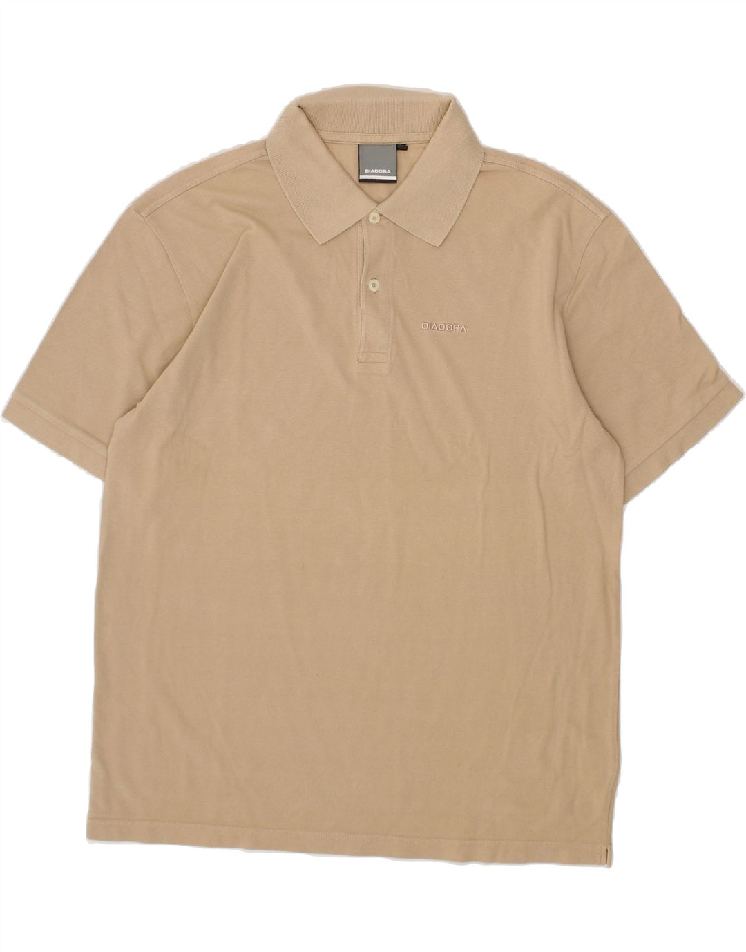 DIADORA Mens Polo Shirt XL Beige Cotton Vintage Diadora and Second-Hand Diadora from Messina Hembry 