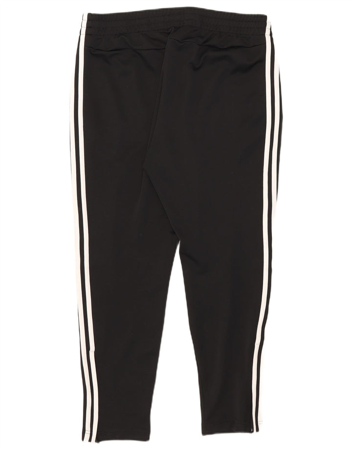 Calça de treino feminina Adidas UK 16/18 grande poliéster preto