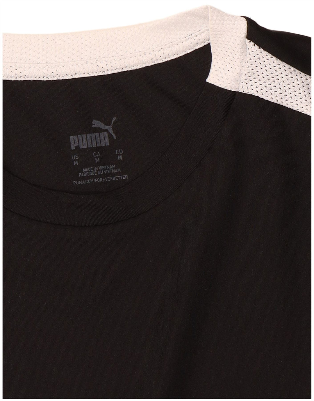 Camiseta masculina Puma Top médio preto colorblock