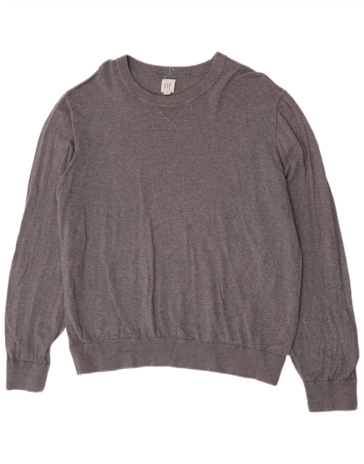 Suéter masculino Gap com gola redonda XL algodão cinza