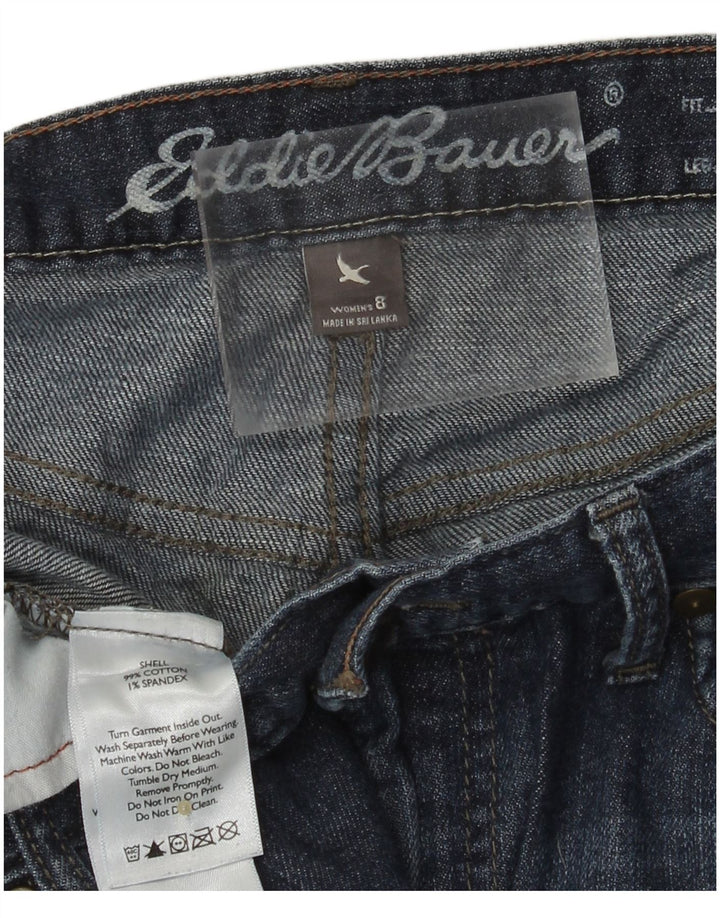 EDDIE BAUER Calça jeans feminina Boyfriend Slim US 8 Médio W32 L30 Azul marinho